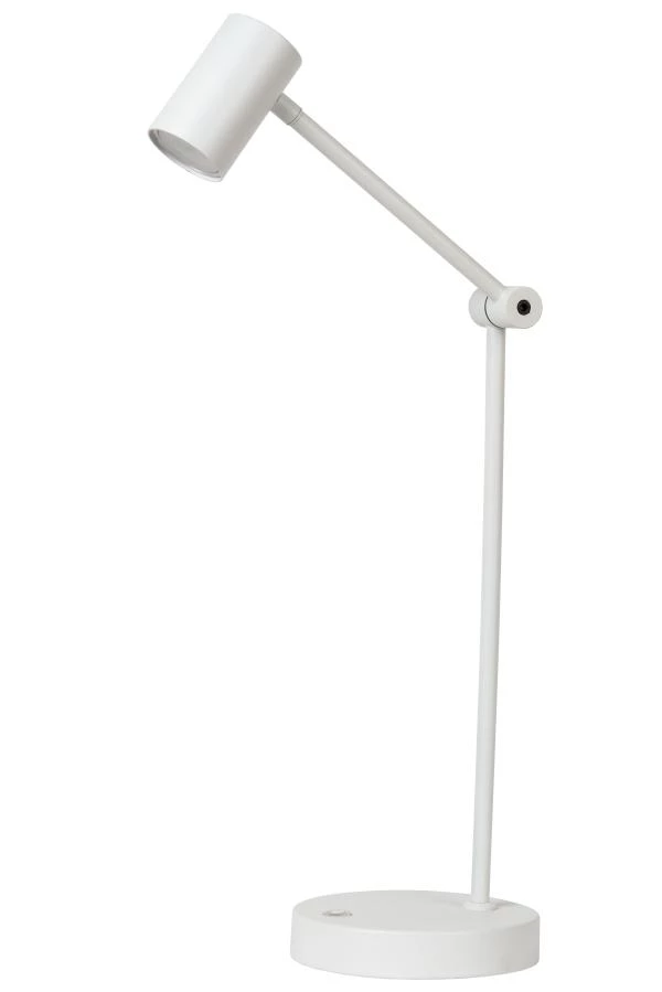 Lucide TIPIK - Oplaadbare Bureaulamp - Accu/Batterij - LED 3 StepDim - 1x3W 2700K - Wit - uitgezet